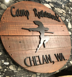 Vintage Vacation Rental Cabin sign