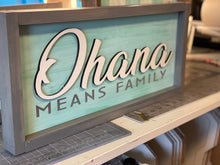 Load image into Gallery viewer, Ohana Means Family, beach themed Ohana sign  Lilo And Stitch