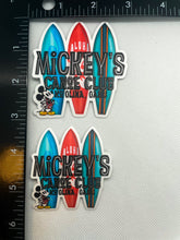 Load image into Gallery viewer, Mickeys Canoe Club, Travel Surf-art sticker Magical fan art Aulani Resort, Mickey Mouse surfboard vinyl, waterproof Sticker!