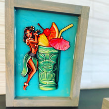 Load image into Gallery viewer, Trader Sams inspired Tiki Mug art, Hippopotomai Tai, Zombie, or fresh Pineapple, wall decor, Enchanted tiki room, Magical fan art decor your choice