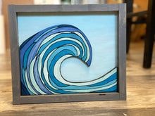 Load image into Gallery viewer, Hand painted wave art.